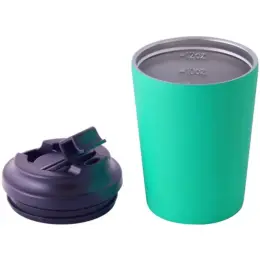 350ml Stealth Double Wall Turquoise Open